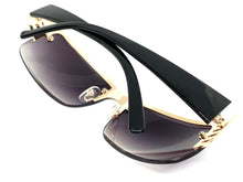 Classy Elegant Modern Contemporary Style SUNGLASSES Gold Frame E0942