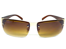 Classy Elegant Modern Contemporary Style SUNGLASSES Gold Frame E0942