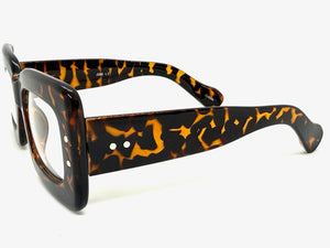 Oversized Classic Vintage Retro Style Clear Lens EYEGLASSES Large Super Thick Tortoise Frame 5020