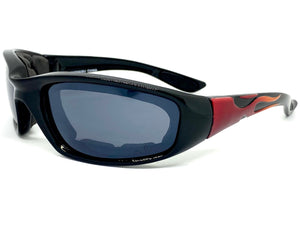 Motorcycle Biker Day or Night Riding PADDED SUNGLASSES Safety Eyewear 6327