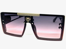 Oversized Luxury Hip Hop Shield Style SUNGLASSES Large Black & Gold Frame 59277