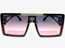 Oversized Luxury Hip Hop Shield Style SUNGLASSES Large Black & Gold Frame 59277