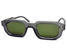 Classic Vintage Retro Style SUNGLASSES Matte Gray Frame - Dark Green Lens 80791