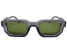 Classic Vintage Retro Style SUNGLASSES Matte Gray Frame - Dark Green Lens 80791