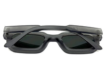 Classic Vintage Retro Style SUNGLASSES Matte Gray Frame - Dark Green Lens 80791