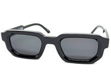 Classic Vintage Retro Style SUNGLASSES Geometric Black Frame - Dark Lens 80791