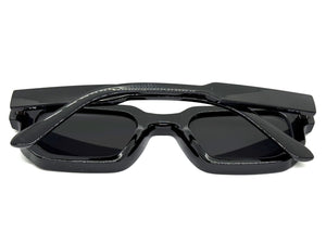 Classic Vintage Retro Style SUNGLASSES Geometric Black Frame - Dark Lens 80791