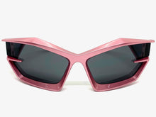 Oversized Modern Futuristic Sporty Wrap SUNGLASSES Large Rose Pink Frame P0028