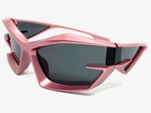 Oversized Modern Futuristic Sporty Wrap SUNGLASSES Large Rose Pink Frame P0028