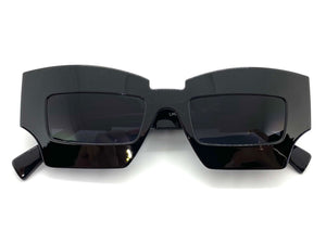 Classic Modern Retro Raver Party SUNGLASSES Funky Black Frame L043