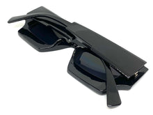 Classic Modern Retro Raver Party SUNGLASSES Funky Black Frame L043