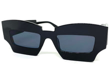 Classic Modern Retro Raver Party SUNGLASSES Funky Black Frame L043