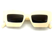 Classic Modern Retro Raver Party SUNGLASSES Funky Cream Frame L043