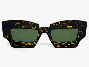 Classic Modern Retro Raver Party SUNGLASSES Funky Tortoise Frame L043