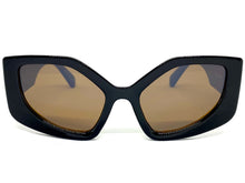 Oversized Exaggerated Funky Vintage Retro Style SUNGLASSES Thick Black Frame E2123