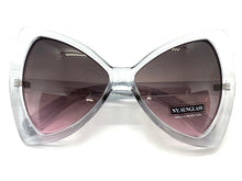 Oversized Retro Bow Shaped SUNGLASSES Large Gray Frame 6317