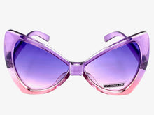 Oversized Retro Bow Shaped SUNGLASSES Large Purple & Pink Frame 6317