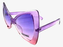 Oversized Retro Bow Shaped SUNGLASSES Large Purple & Pink Frame 6317