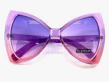 Oversized Retro Bow Shaped SUNGLASSES Large Purple & Pink Frame 6317