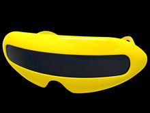 Oversized Space Futuristic Robotic Cyclops Shield Costume Party SUNGLASSES Large Yellow Frame 1230