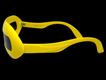 Oversized Space Futuristic Robotic Cyclops Shield Costume Party SUNGLASSES Large Yellow Frame 1230
