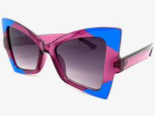 Oversized Exaggerated Funky Vintage Retro Style SUNGLASSES Large Violet Frame E2125