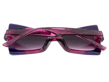 Oversized Exaggerated Funky Vintage Retro Style SUNGLASSES Large Violet Frame E2125