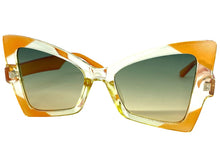 Oversized Exaggerated Funky Vintage Retro Style SUNGLASSES Large Orange Frame E2125