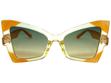 Oversized Exaggerated Funky Vintage Retro Style SUNGLASSES Large Orange Frame E2125