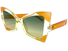 Oversized Exaggerated Funky Vintage Retro Style SUNGLASSES Large Orange Frame E2125
