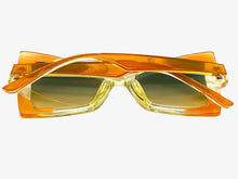 Oversized Exaggerated Funky Vintage Retro Style SUNGLASSES Large Orange Frame E2125