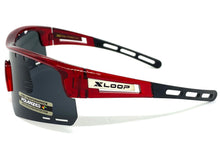 Oversized Sporty Wrap Around POLARIZED Lens SUNGLASSES Large Red Frame 3652