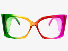 Oversized Exaggerated Retro Cat Eye Style Clear Lens EYEGLASSES Super Thick Multicolor Optical Frame - RX Capable 6107