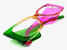 Oversized Exaggerated Retro Cat Eye Style Clear Lens EYEGLASSES Super Thick Multicolor Optical Frame - RX Capable 6107