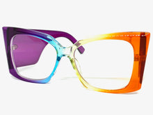 Oversized Exaggerated Retro Cat Eye Style Clear Lens EYEGLASSES Super Thick Multicolor Optical Frame - RX Capable 6107