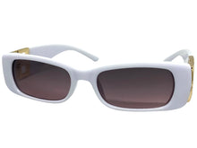 Classic Elegant Vintage Retro Style SUNGLASSES Thick Square White Frame E2105
