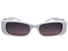 Classic Elegant Vintage Retro Style SUNGLASSES Thick Square White Frame E2105