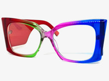 Oversized Exaggerated Retro Cat Eye Style Clear Lens EYEGLASSES Super Thick Multicolor Optical Frame - RX Capable 6107