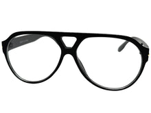 Classic Vintage Retro Aviator Style Blue Light Block EYEGLASSES Black Frame 15036