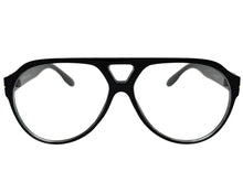 Classic Vintage Retro Aviator Style Blue Light Block EYEGLASSES Black Frame 15036