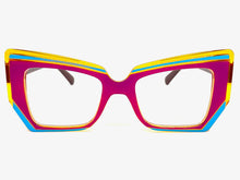 Classy Modern Retro Cat Eye Style Clear Lens EYEGLASSES Funky Multicolor Optical Frame - RX Capable 5206