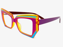 Classy Modern Retro Cat Eye Style Clear Lens EYEGLASSES Funky Multicolor Optical Frame - RX Capable 5206