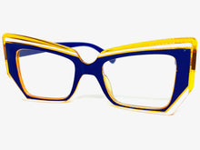 Classy Modern Retro Cat Eye Style Clear Lens EYEGLASSES Funky Multicolor Optical Frame - RX Capable 5206