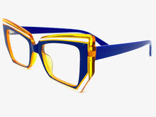 Classy Modern Retro Cat Eye Style Clear Lens EYEGLASSES Funky Multicolor Optical Frame - RX Capable 5206