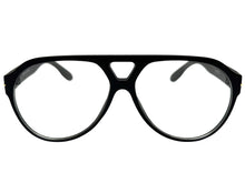 Classic Vintage Retro Aviator Style Blue Light Block EYEGLASSES Black Frame 15036