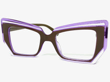 Classy Modern Retro Cat Eye Style Clear Lens EYEGLASSES Funky Multicolor Optical Frame - RX Capable 5206