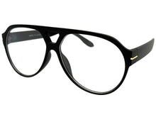 Classic Vintage Retro Aviator Style Blue Light Block EYEGLASSES Black Frame 15036