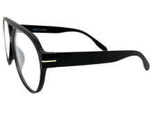 Classic Vintage Retro Aviator Style Blue Light Block EYEGLASSES Black Frame 15036