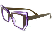 Classy Modern Retro Cat Eye Style Clear Lens EYEGLASSES Funky Multicolor Optical Frame - RX Capable 5206