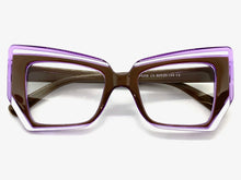 Classy Modern Retro Cat Eye Style Clear Lens EYEGLASSES Funky Multicolor Optical Frame - RX Capable 5206